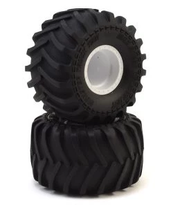 MST MTX-1 Pre-Mounted Monster Truck Tires & Wheels (White) (2)