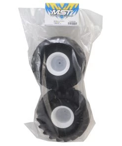 MST MTX-1 Pre-Mounted Monster Truck Tires & Wheels (White) (2) -MST Official Website mxs 103023w 2