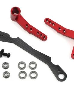 MST FXX-D Aluminum Great Angle Steering Arm Set (Red)