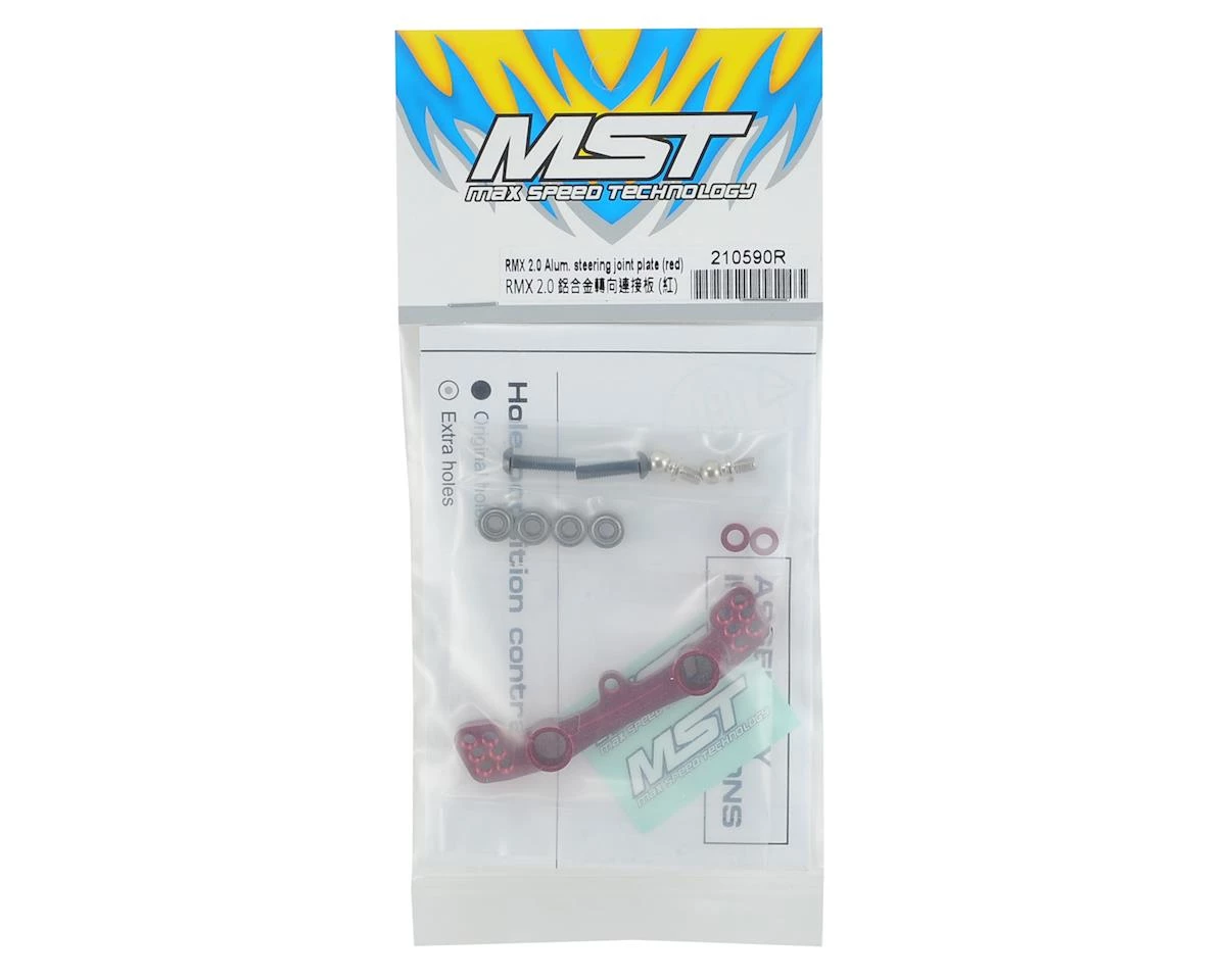 MST RMX 2.0 Aluminum Steering Joint Plate (Red) 4 MST RMX 2.0 Aluminum Steering Joint Plate (Red) - Image 2