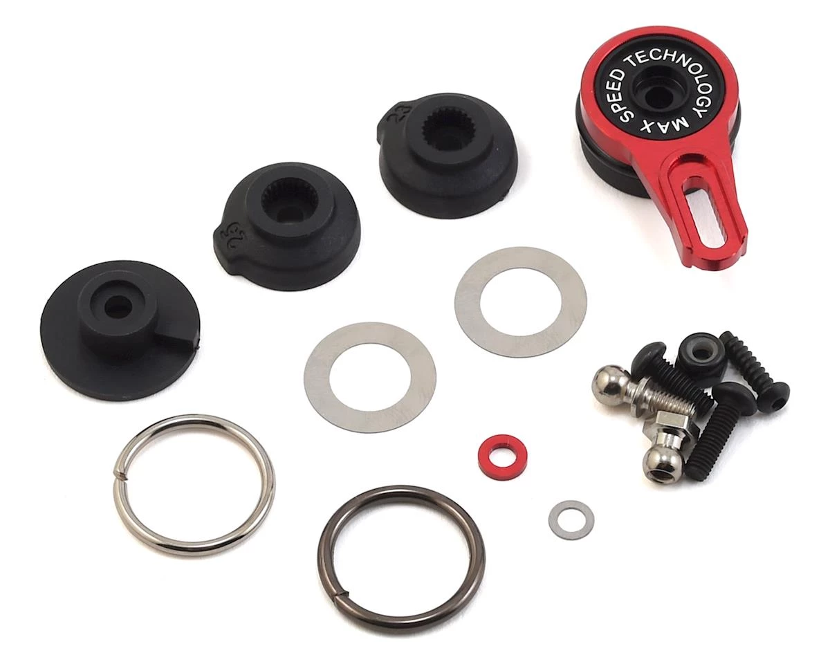 MST Aluminum 8-Point Adjustable Servo Saver (Red) 3 MST Aluminum 8-Point Adjustable Servo Saver (Red)